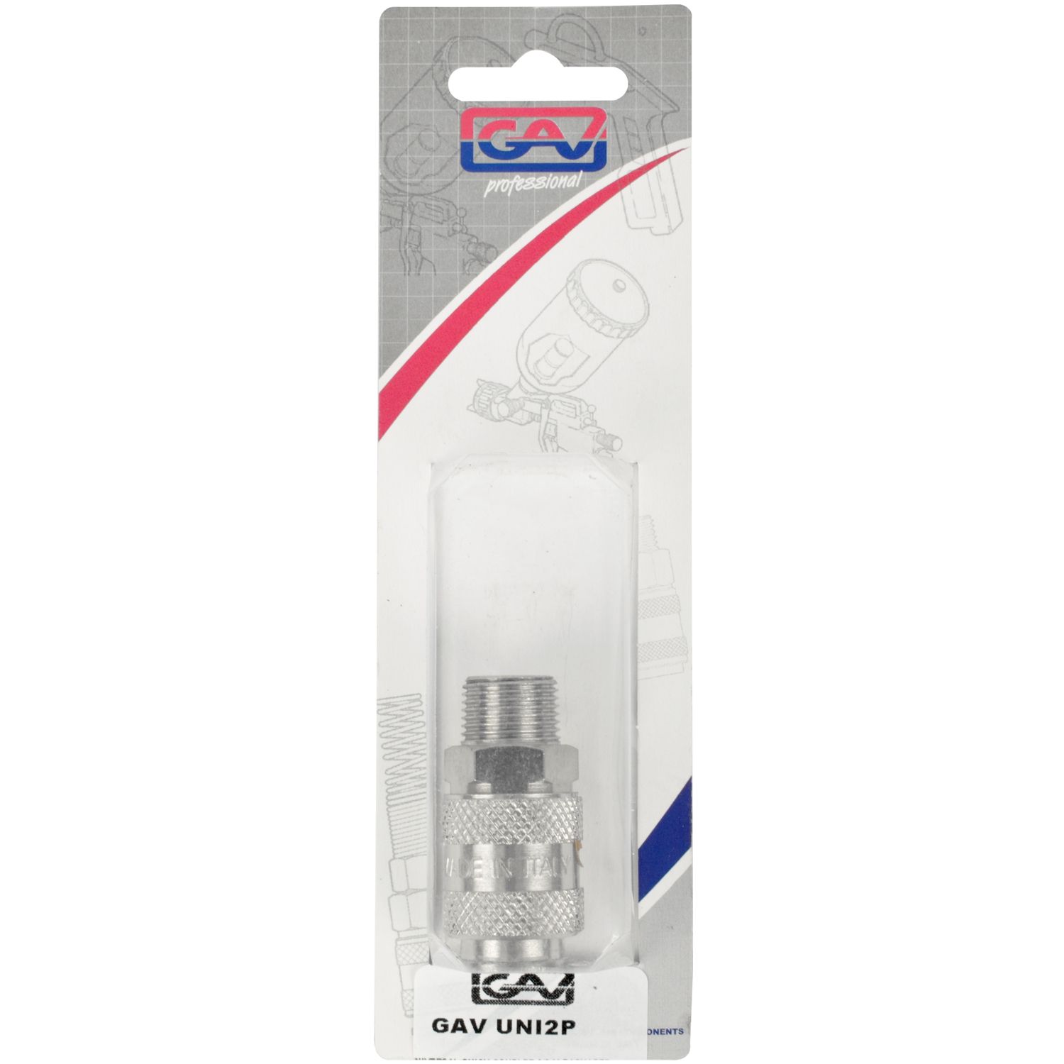 GAV UNI2P Universal Quick Coupler 3/8" Male